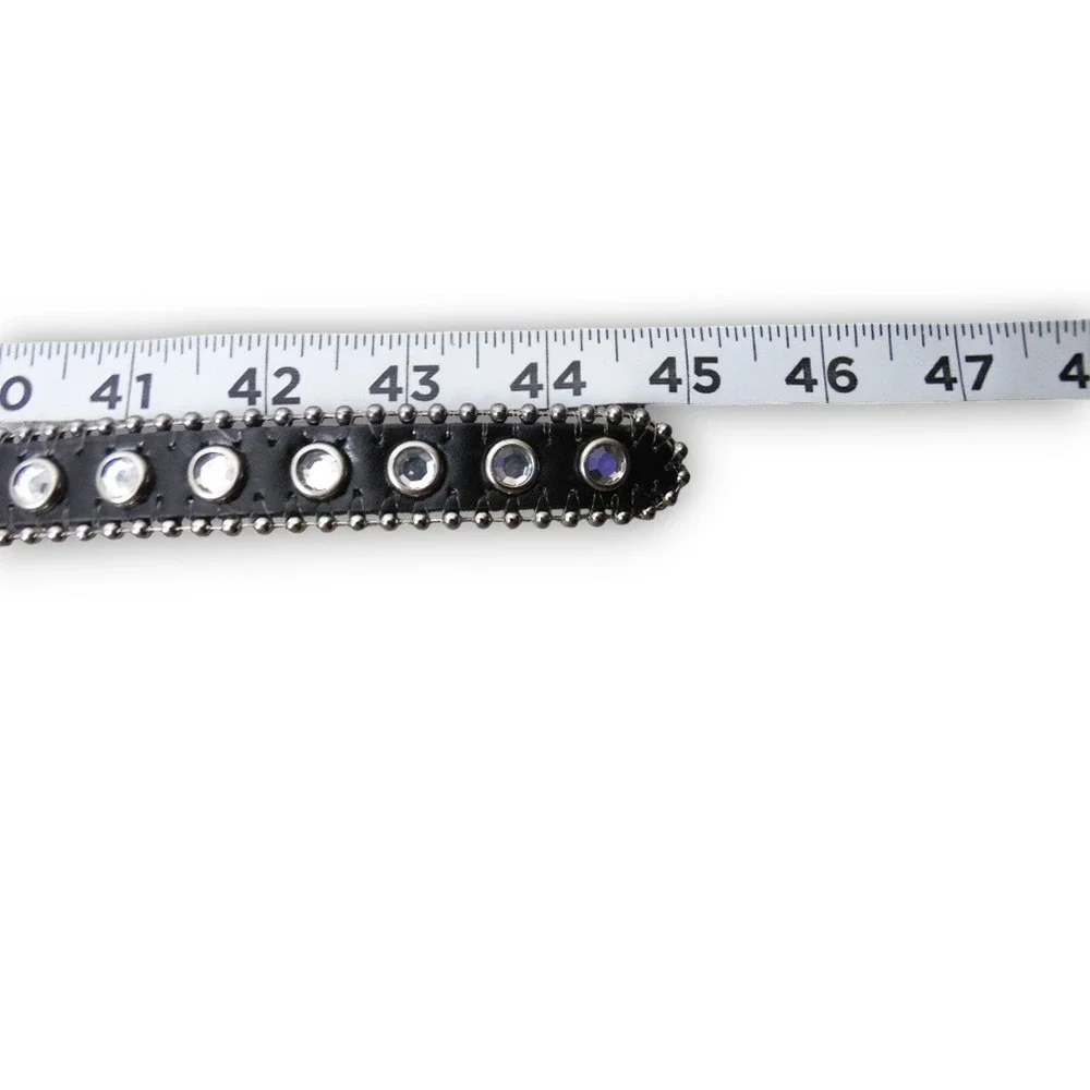 Womens Leather Rhinestone Western Belt Size Medium / Large‎